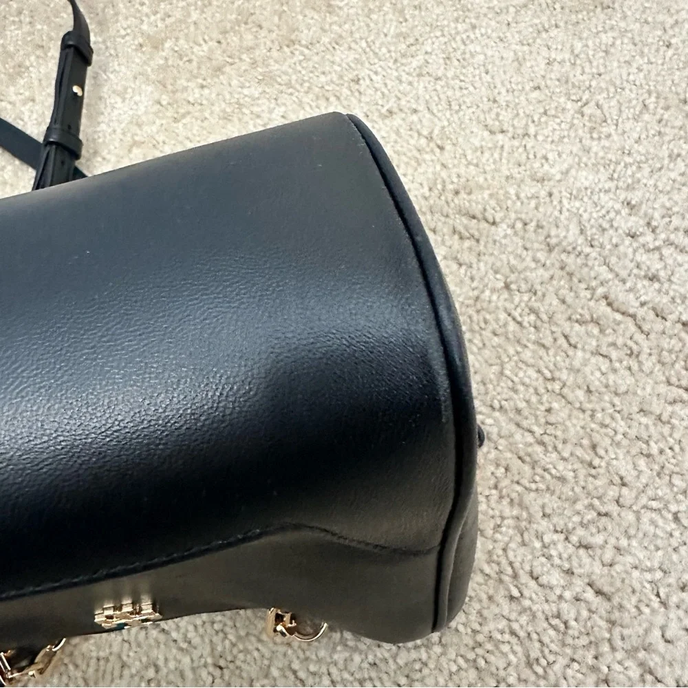 Tory Burch Carter Small Tote‎ Crossbody Bag in Black VGUC